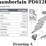 chamberlain pd612ev rail assembly parts