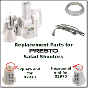 Replacement Parts for Presto Salad Shooters | Dont Pinch My Wallet