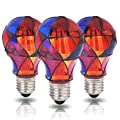 Stained Glass LEESANRAN Tiffany Style LED Light Bulbs, 6W A19 