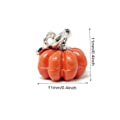 12PCS 3D Orange Enamel Pumpkin Charms