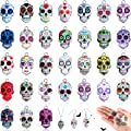 62 Pieces Halloween Skull Day of The Dead Charms
