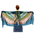 Bird feathers Hand Painted & Printed Pure Cotton Shawl Scarf from Shovava Store