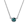 December Blue Zircon Birthstone Necklace