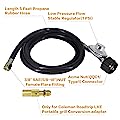 MCAMPAS 5 Feet Propane Adapter Hose with Regulator Only for Coleman Roadtrip LXE Portable Grill
