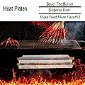 Damile Stainless Steel Grill Heat Plates Heat Shield Burner Covers