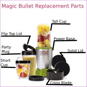 qt Replacement Cross Blade + Tall Cup Set, Replacement Parts for 250W Magic Bullet Blender Juicer