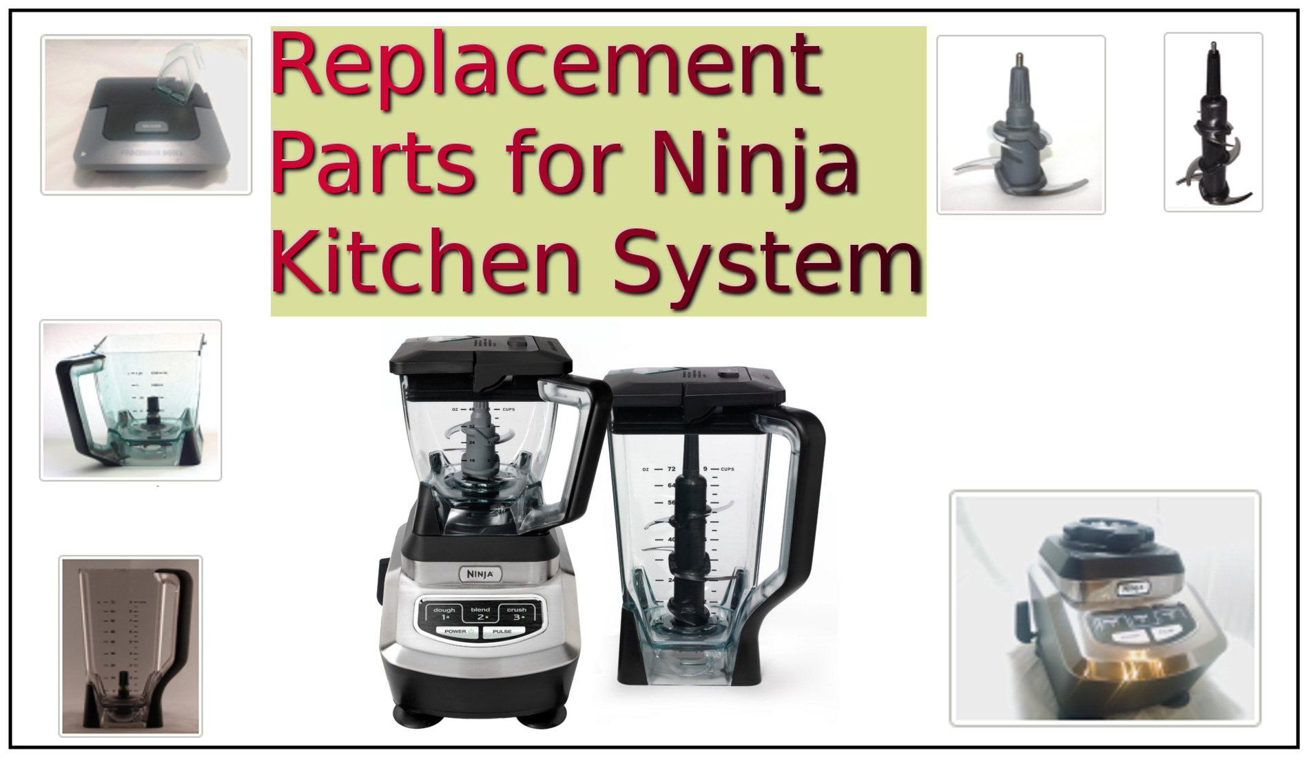 Ninja, Kitchen, Ninja Blender Replacement 72oz Pitcher Bl77 Bl77 Bl773  Bl660 No Blade No Lid