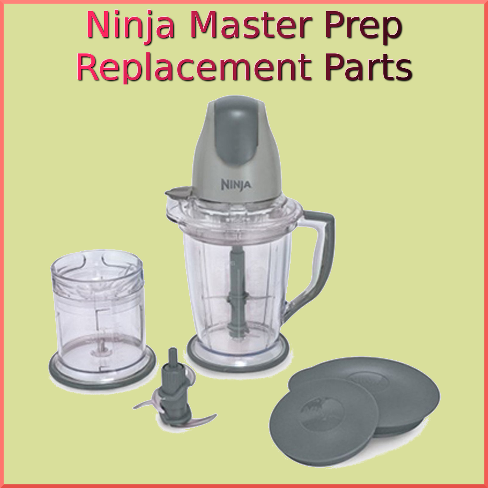 Ninja Master Prep Professional Food Processor Replacement Parts (FLAW) +no  motor