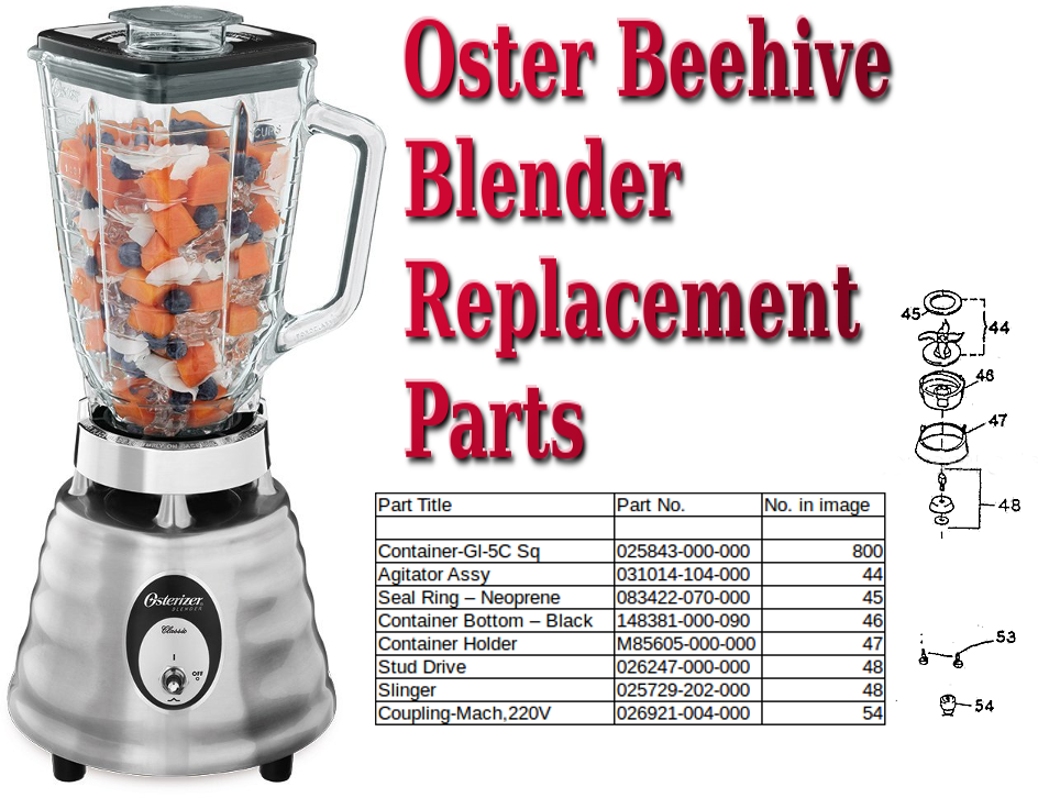 Oster Beehive Blender Replacement Parts