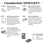 chamberlain wd832kev accessories