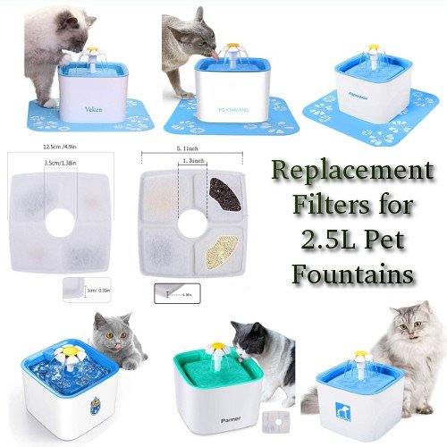 pet fountain filters square
