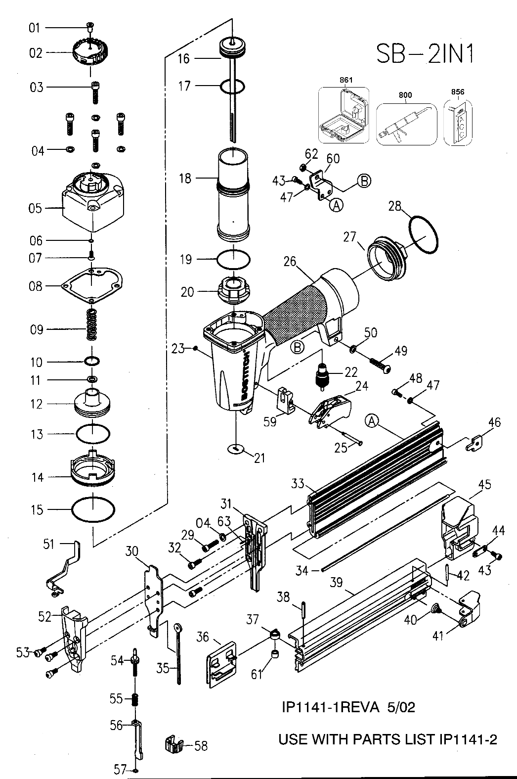 Parts For Bostitch SB-2in1