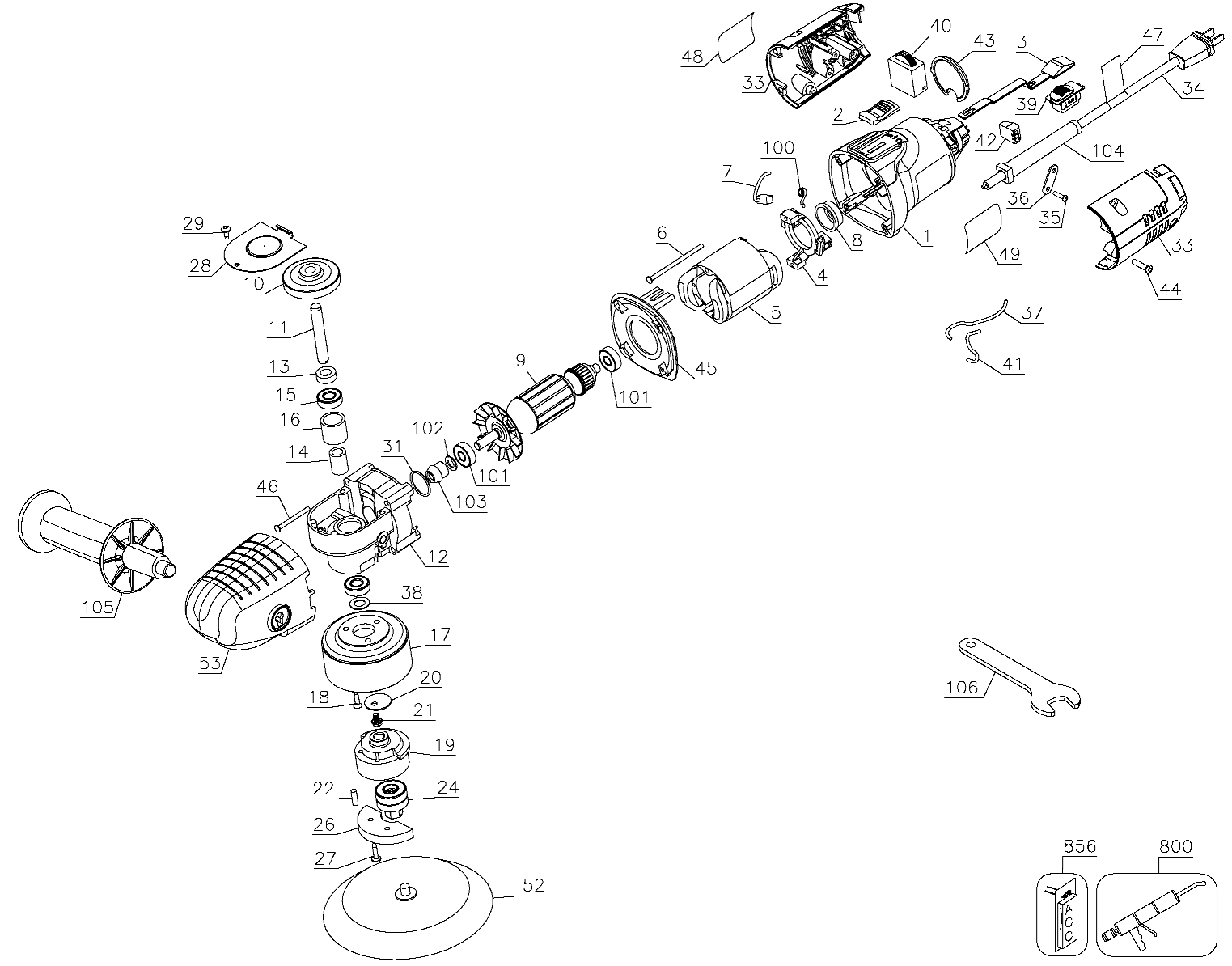 porter cable 7424xp parts