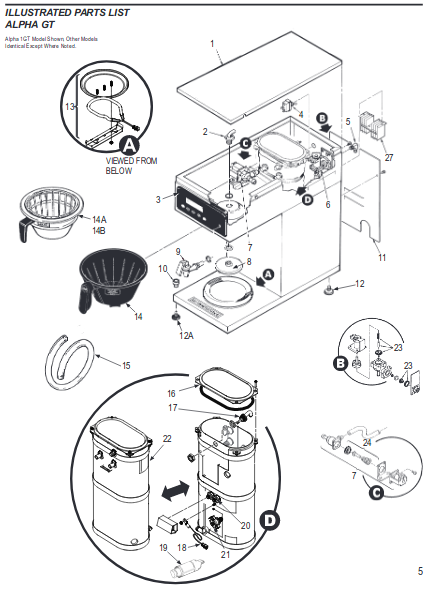 Wilbur Curtis Alpha 3gt Parts