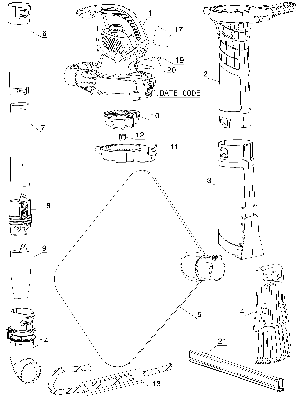 black and decker bv6000 parts