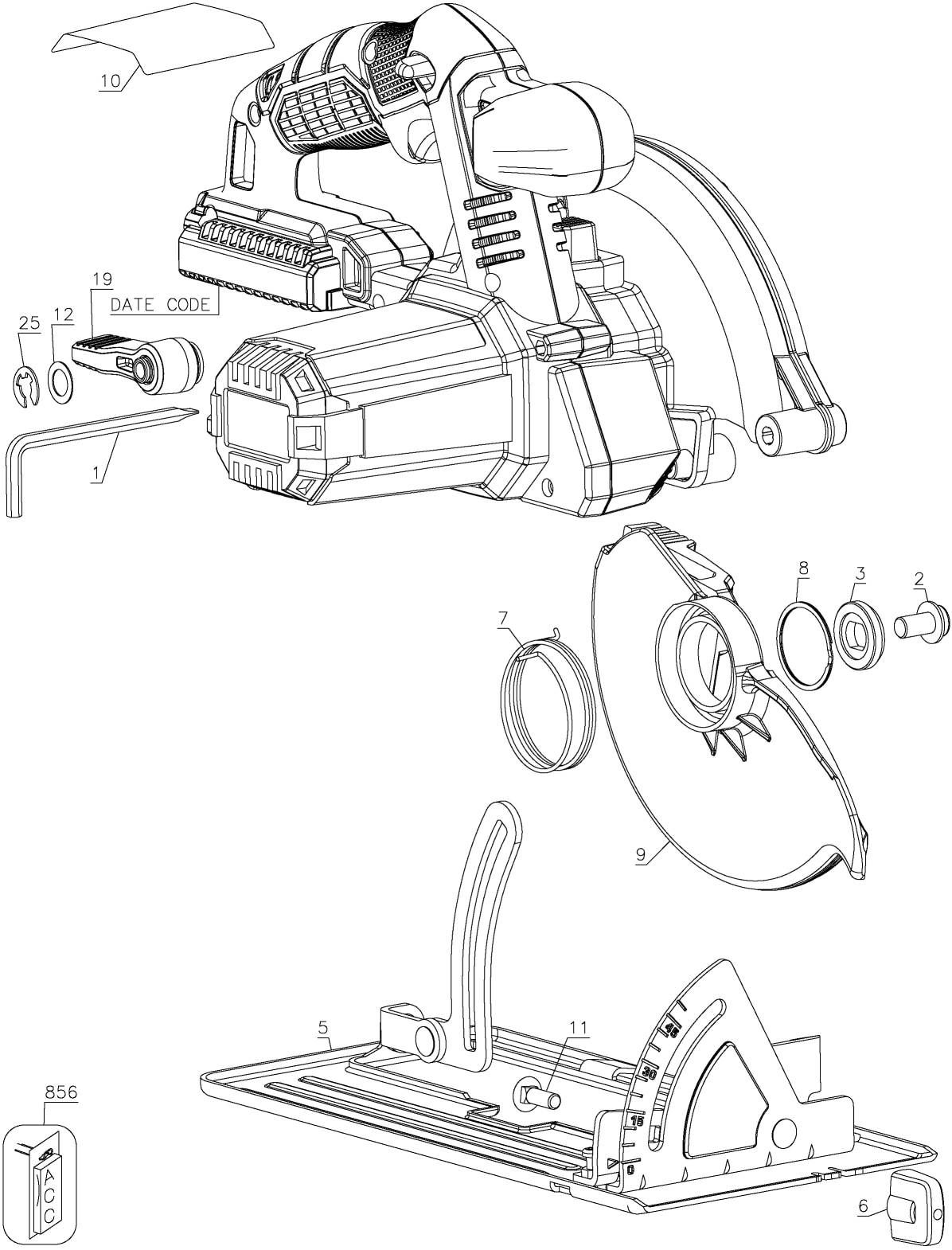 Porter Cable PCC660 Parts