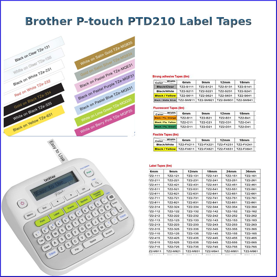 Brother P-touch Label Maker Label Tapes and Accessories