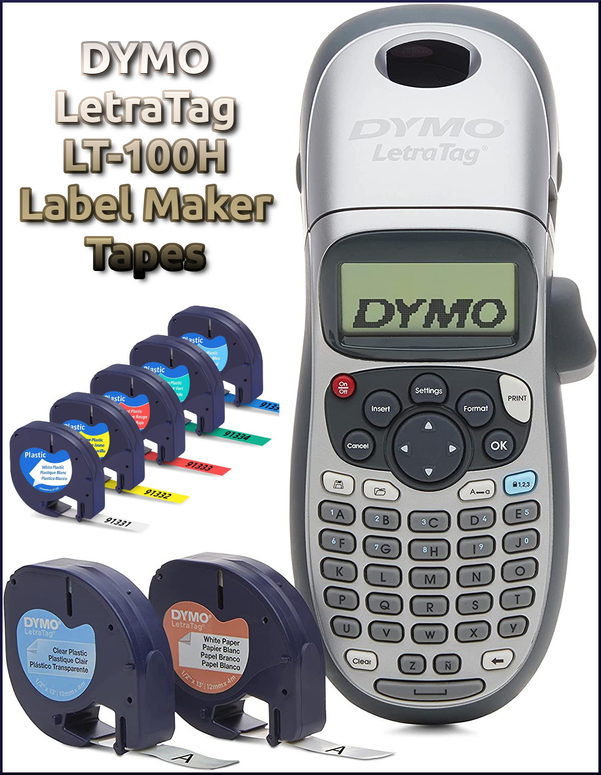 DYMO LetraTag LT100H Label Maker Label Tapes & Accessories
