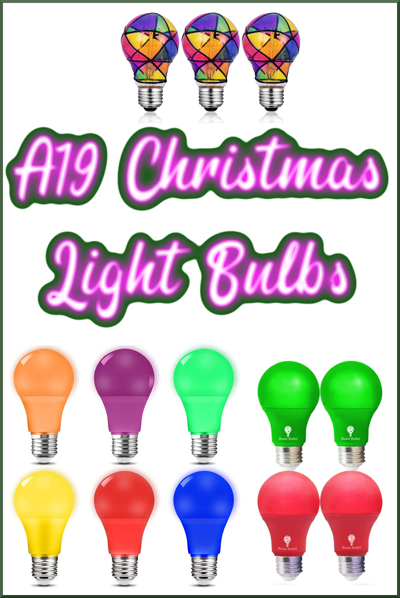 A19 Replacement Christmas Light Bulbs for Home Decor