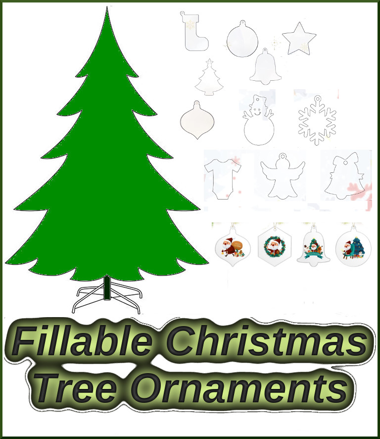 Different Shapes Sublimation Ornaments For Christmas Trees