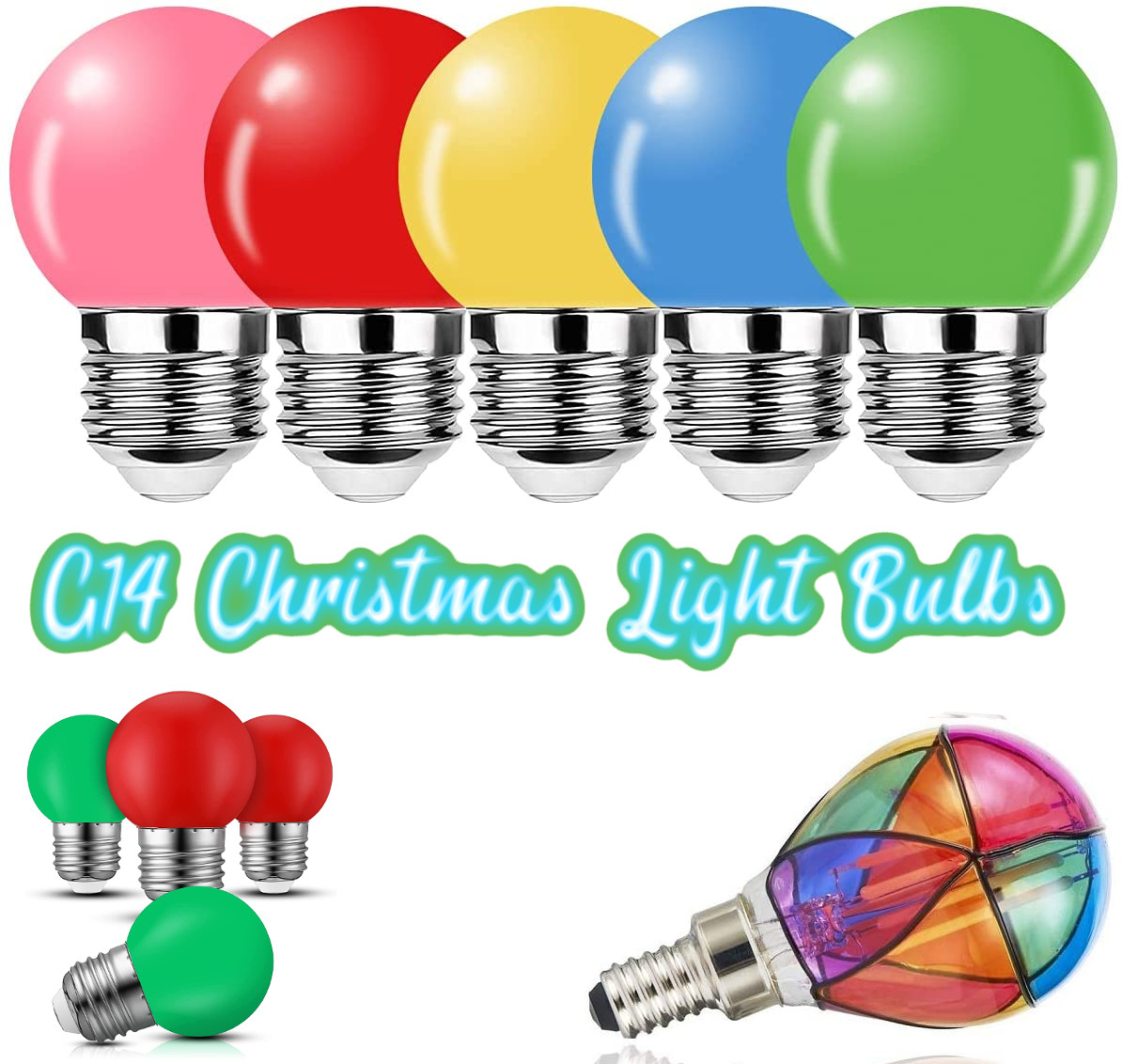 G14 Christmas Replacement Light Bulbs
