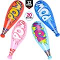 Superhero Pow Inflatable Baseball Bats Pack of 12