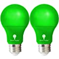 2 Pack Bluex LED A19 Green Light Bulb
