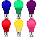 Kqhben A19 LED Colored Light Bulbs
