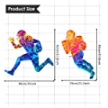 Colorful Football Player Wall Decal