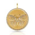 Natural Pave Diamond Butterfly Pendant