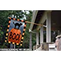 Boo Cat Halloween Garden Flag