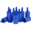 AeroGarden Airstones 5-Pack Pawfly 1 Inch Air Stone Cylinder Blue Bubble Diffuser Release Tool for 3/16 inch pipe, 12 Pack 