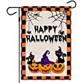 Happy Halloween Black Cat Pumpkin Yard Flag