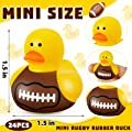 24 Pieces Football Rubber Ducks