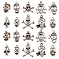 100pcs Mixed Style Skeleton Tibetan Skull Head Charms