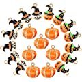 21 Pieces Halloween Metal Charms Pumpkin with Cap