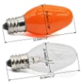 QVQCWD E12 Base Clear and Orange Bulbs for Scentsy Plug-in Wax Warmers