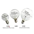 4 Pack Bulbs,20 Watt for Middle Size Scentsy Warmers,G30 Globe E12 Incandescent Candelabra Base
