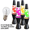 S11 E17 Base 40 Watt Incandescent Bulbs for Lava Lamps