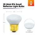 25 Watt R14 120/130 Volt E26 Short Neck Base Replacement Small Reflector Frosted Incandescent Lava Lamp Light Bulbs by Lumenivo 