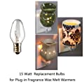12-Pack, 15 Watt Wax Melt Warmer Light Bulbs for Scentsy Plug-in Nightlight Wax Warmer and Candle Warmers