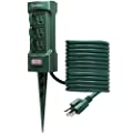 K KASONIC Outdoor Power Stake, Kasonic 6-Outlet 9 ft Extension Cord Power Strip