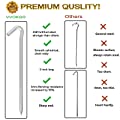 Galvanized Steel Pegs 9 Inch 8 Pack Metal Stakes for Inflatables