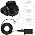 Replacement Fan Blower, 12V 1.2A Mini Air Blower with 3 LED Light String for Airblow Inflatables 