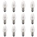 12 Pack, 15 Watt Light Bulbs for Wax Warmers, E12 Base