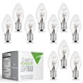 Bulbmaster 15 Watts C7 Replacement Light Bulbs for Warmers and Wax Diffusers, Candelabra E12 Base 
