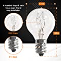 BlueStars Premium G30 E12 20W 120V Dimmable Incandescent Clear Light Bulbs for Candle Wax Warmer 2700K 120lms