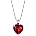 Rhodolite Garnet Pendant Heart Necklace