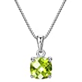 August Birthstone Peridot Pendant Necklace 