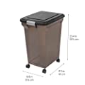 55 Lbs / 67 Qt WeatherPro Airtight Pet Food Storage Container with Attachable Casters from IRIS USA 